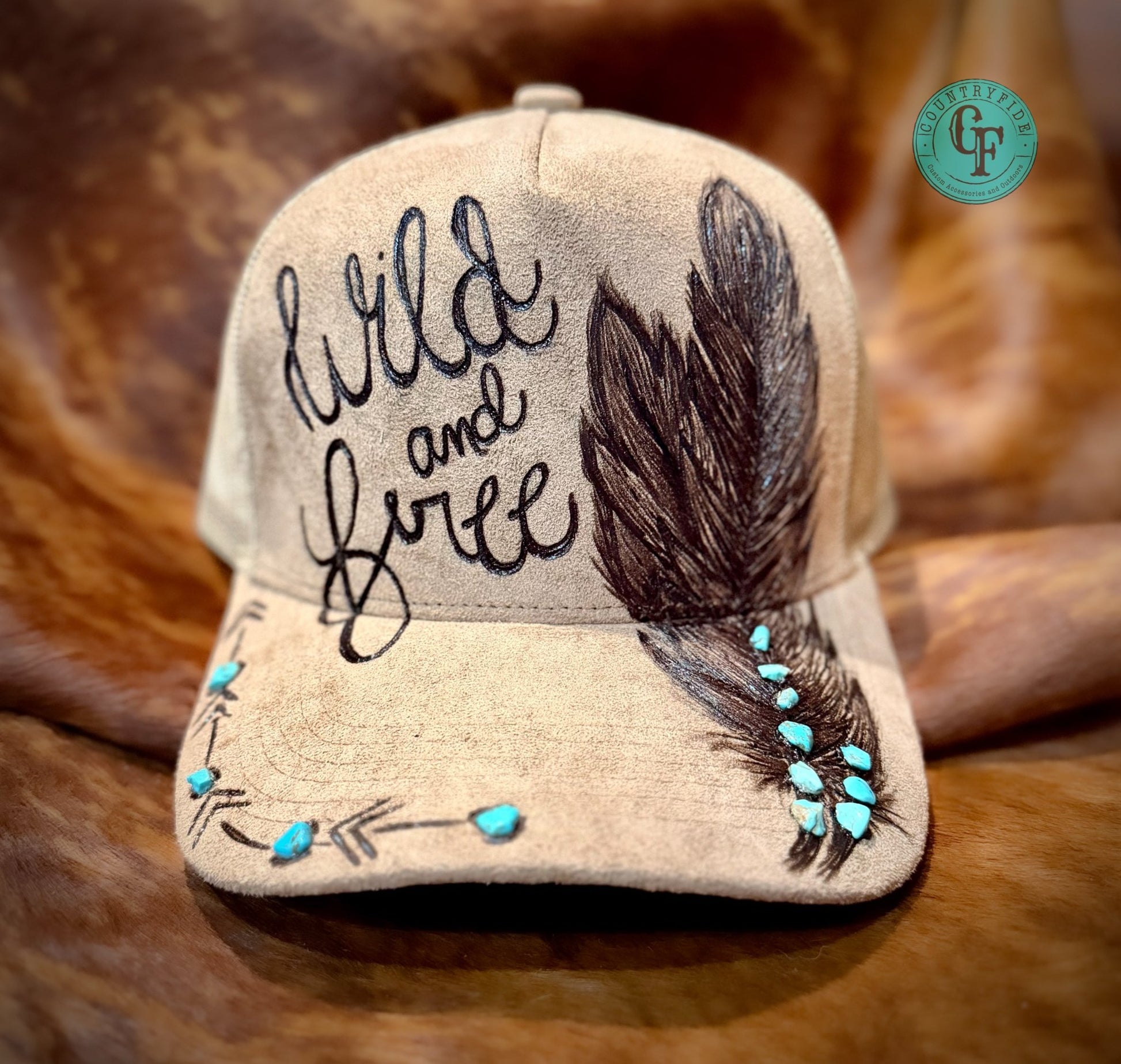 WILD AND FREE HAND - BURN SNAPBACK CAP - CountryFide Custom Accessories and Outdoors