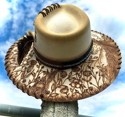 WILD FLOWERS & WILD HORSES FEDORA - CountryFide Custom Accessories and Outdoors