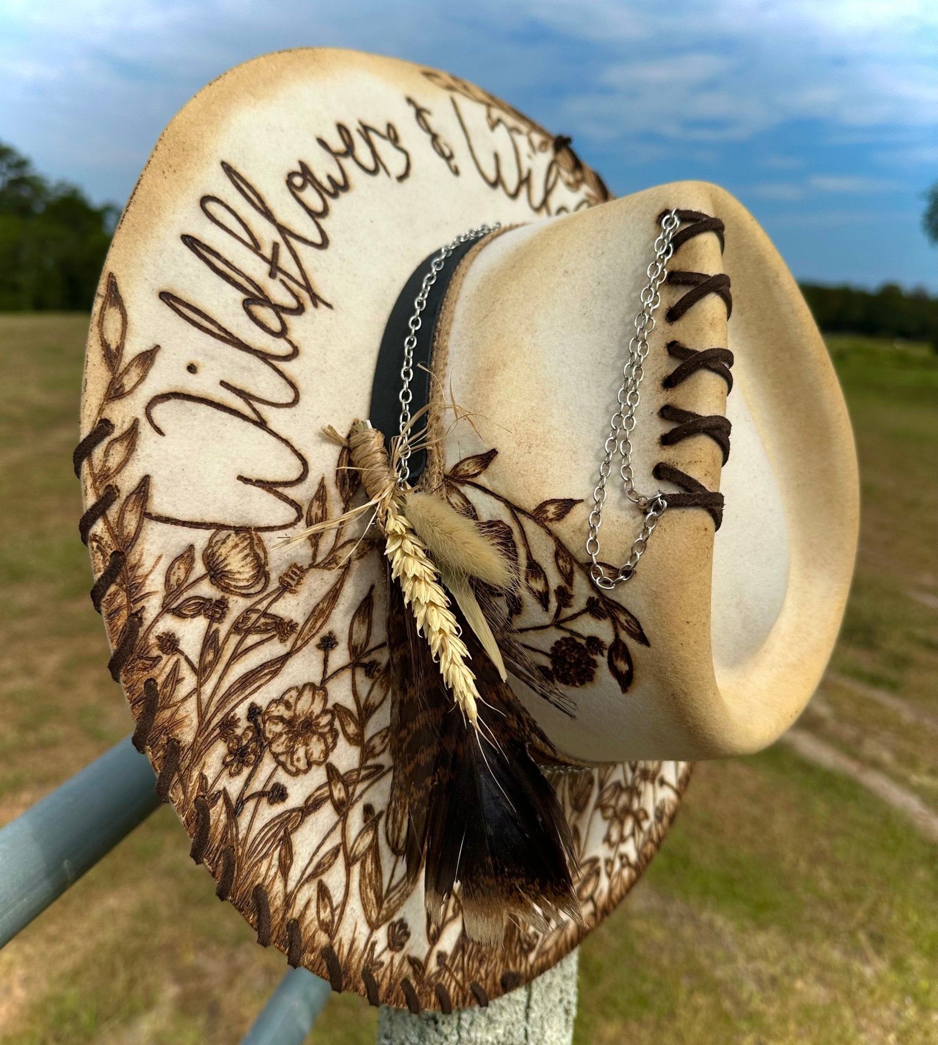 WILD FLOWERS & WILD HORSES FEDORA - CountryFide Custom Accessories and Outdoors