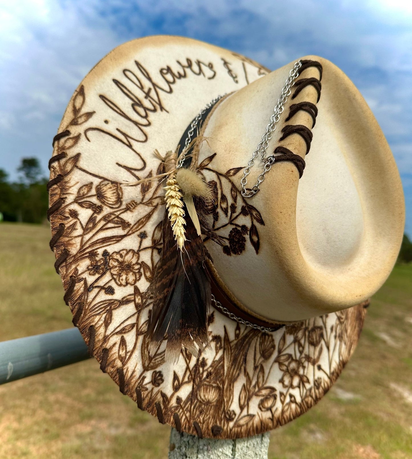 WILD FLOWERS & WILD HORSES FEDORA - CountryFide Custom Accessories and Outdoors