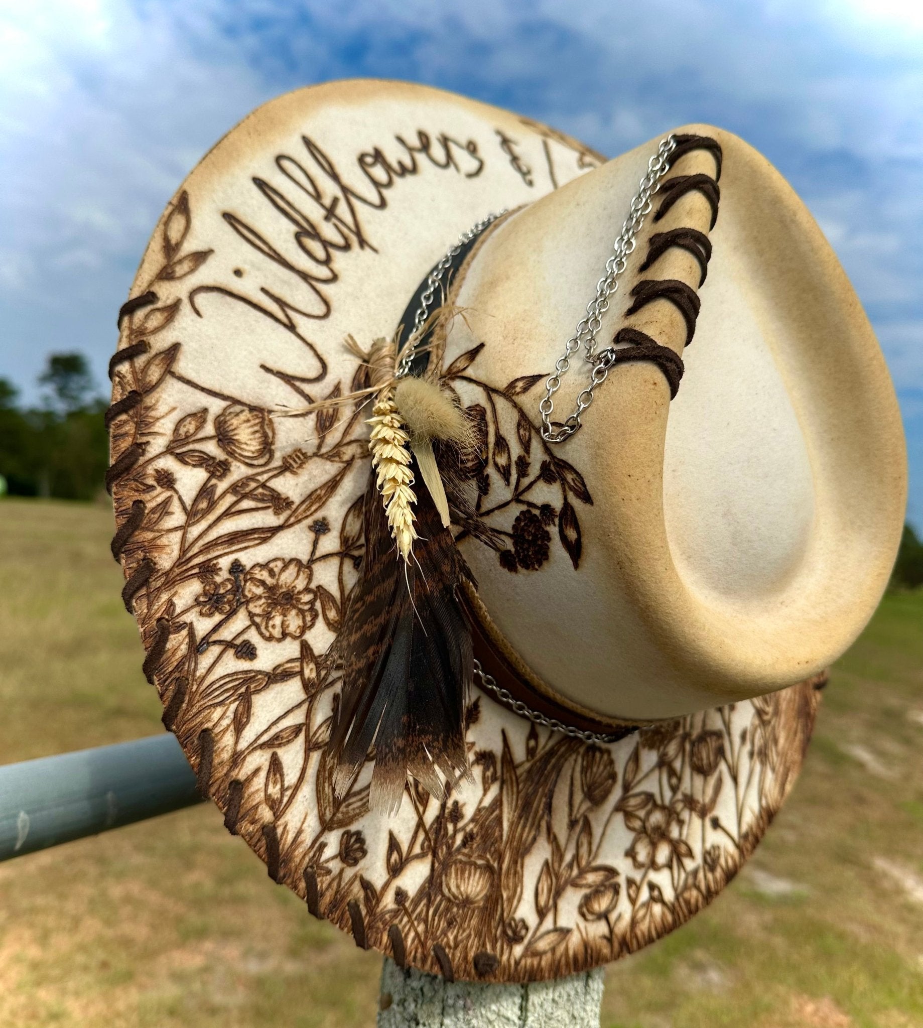 WILD FLOWERS & WILD HORSES FEDORA - CountryFide Custom Accessories and Outdoors