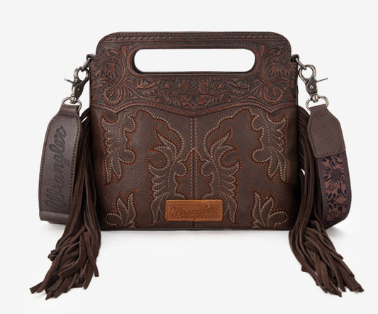 WRANGLER TOOLED FRINGE CROSSBODY BAG - CountryFide Custom Accessories and Outdoors