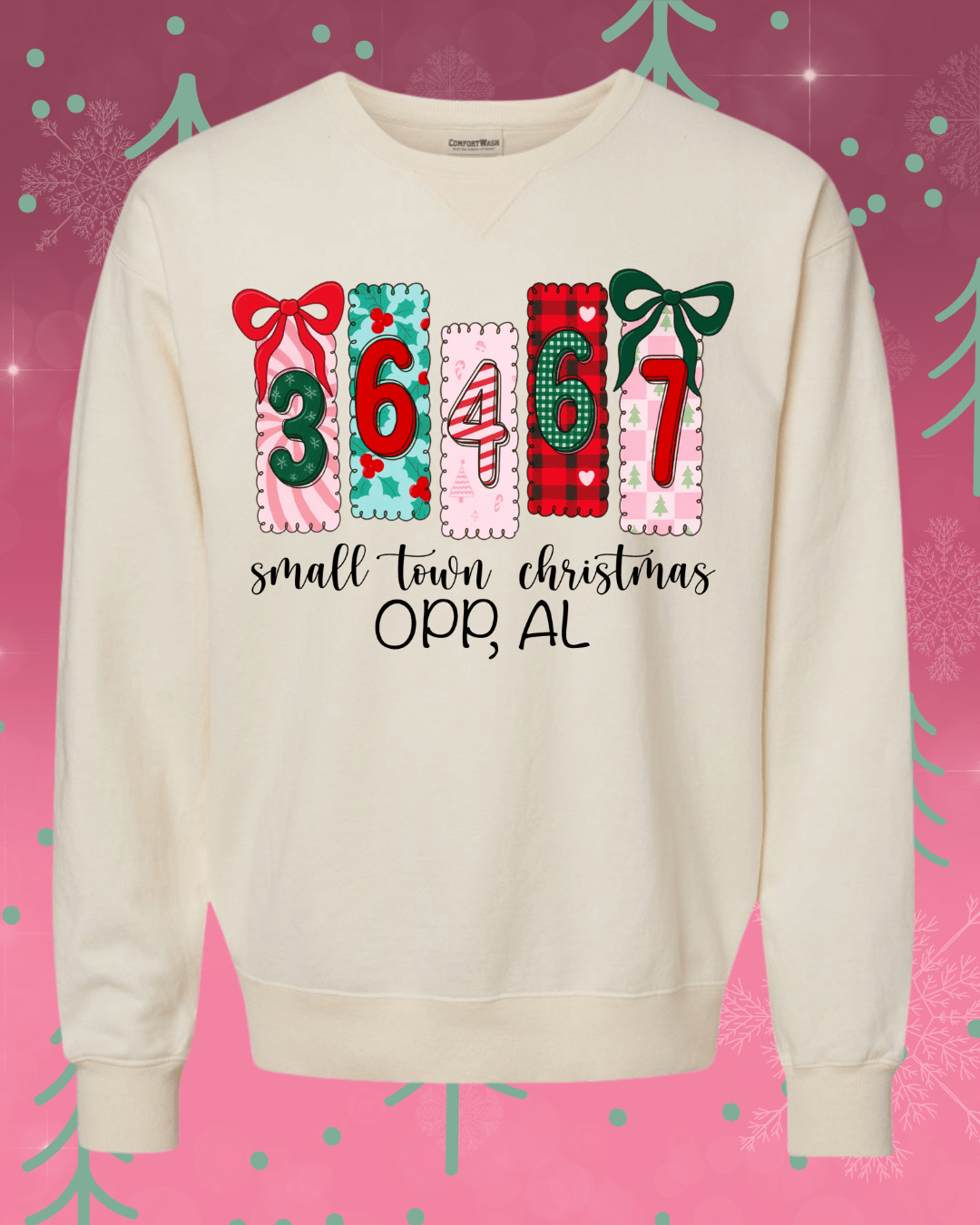 ZIP CODE SMALL TOWN CHRISTMAS SWEATSHIRT - CountryFide Custom Accessories and Outdoors