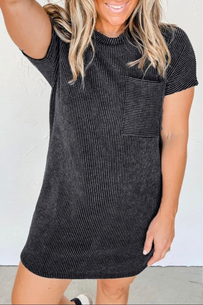 MINERAL WASHED RIBBED T-SHIRT DRESS - CountryFide Custom Accessories and Outdoors