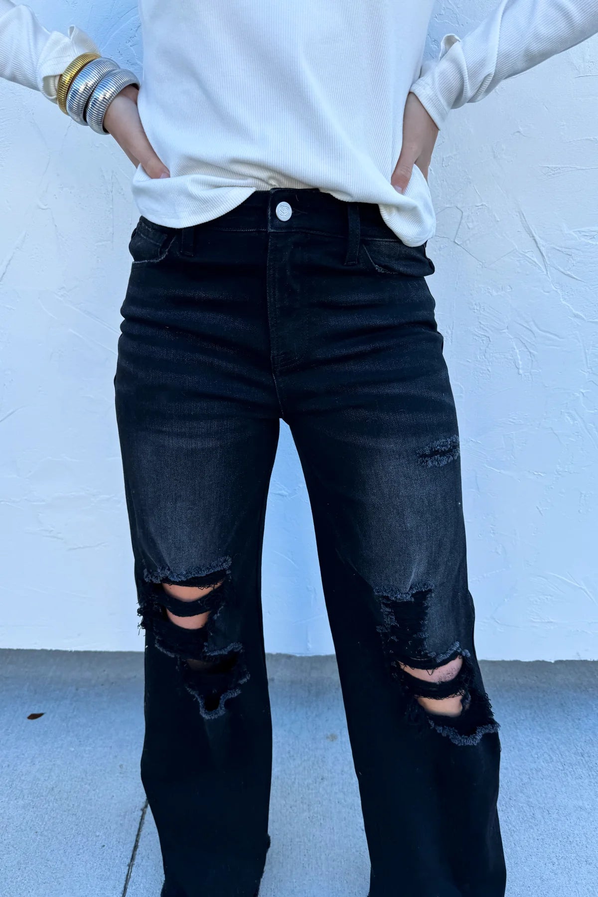 BLACK BLAKELEY DISTRESSED COLORED JEANS (arriving end of February) - CountryFide Custom Accessories and Outdoors