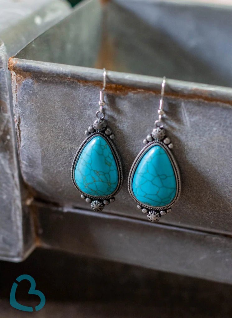 Brenham Earrings in Turquoise - CountryFide Custom Accessories and Outdoors