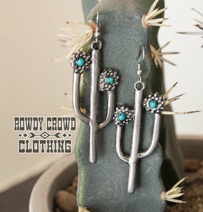 Carmine Cactus Earrings - CountryFide Custom Accessories and Outdoors