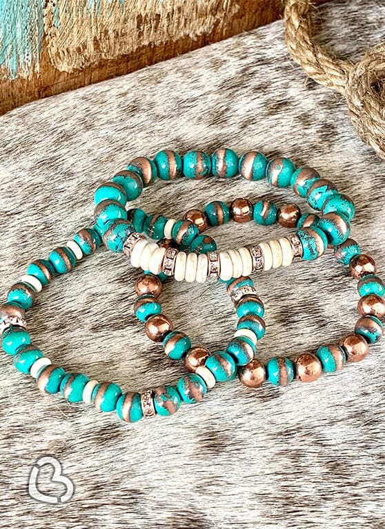 Clara Turquoise and Copper Navajo Stack - CountryFide Custom Accessories and Outdoors