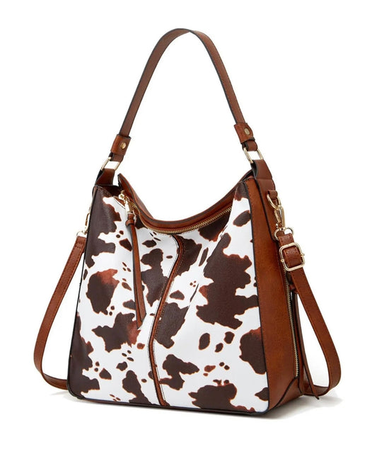 CONCEAL COW PRINT LEATHER PURSE - CountryFide Custom Accessories and Outdoors
