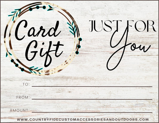 CountryFide Gift Card - CountryFide Custom Accessories and Outdoors