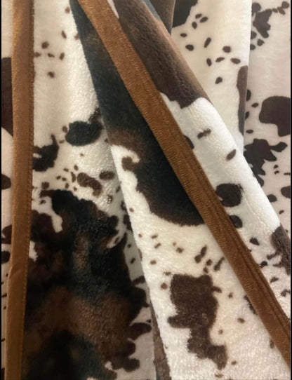 COW PRINT SUPER PLUSH BLANKET - CountryFide Custom Accessories and Outdoors
