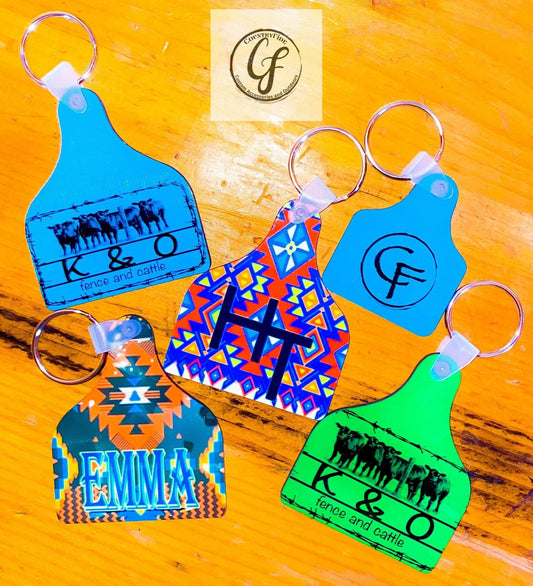 Cow Tag Keychain - CountryFide Custom Accessories and Outdoors