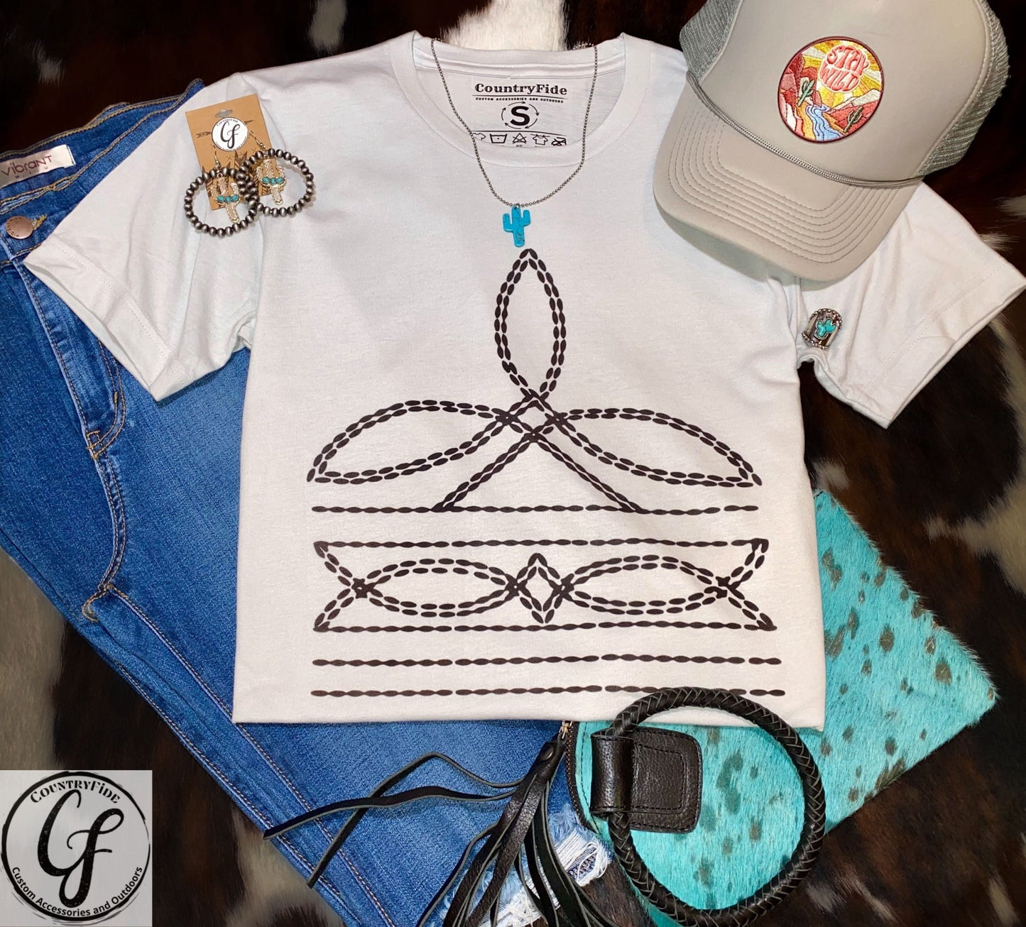 COWBOY BOOT STITCH TEE - CountryFide Custom Accessories and Outdoors