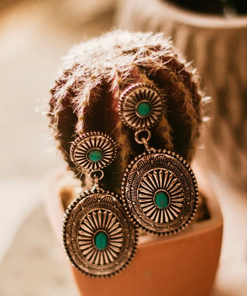 DOS CONCHOS DANGLE EARRINGS - CountryFide Custom Accessories and Outdoors