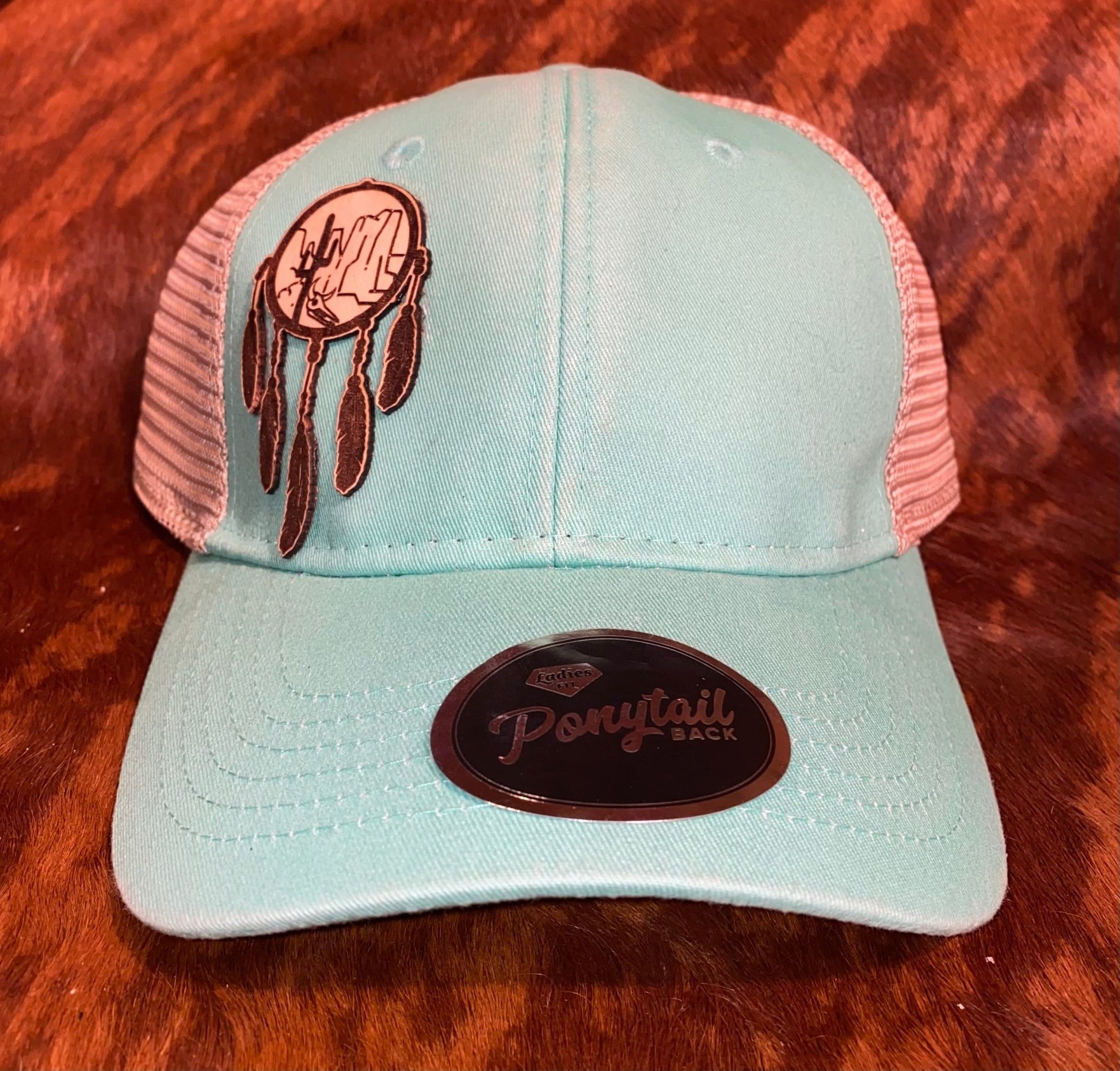 DREAM CATCHER LEATHER PATCH PONYTAIL CAP - CountryFide Custom Accessories and Outdoors