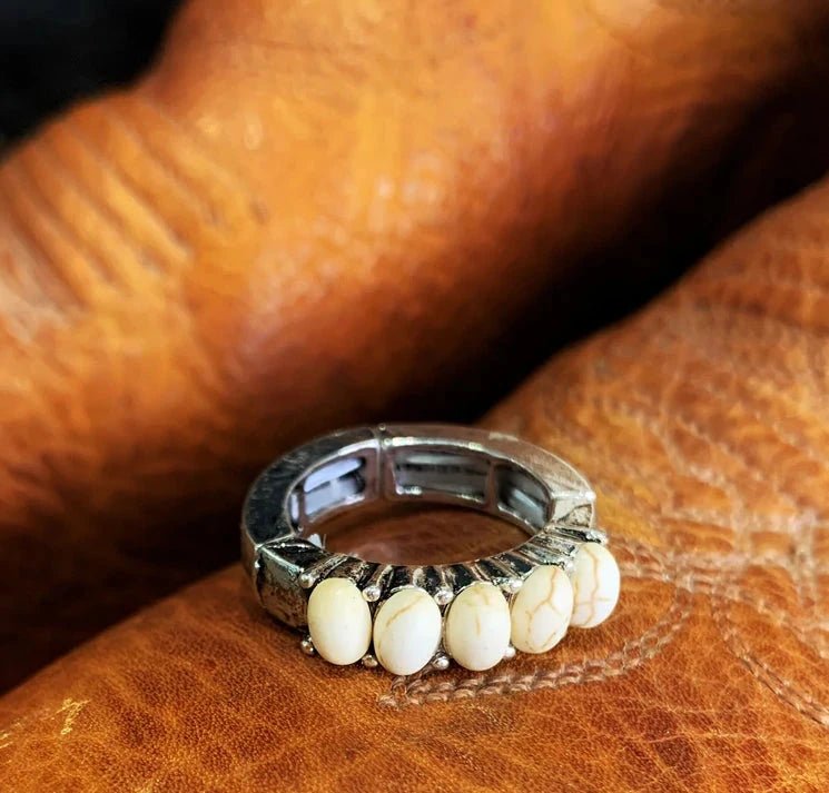 EMBER WHITE STRETCH BUFFALO RING - CountryFide Custom Accessories and Outdoors