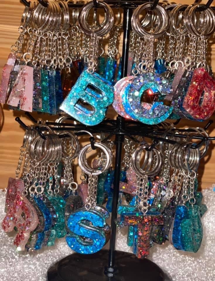 Epoxy Letter Keychain - CountryFide Custom Accessories and Outdoors