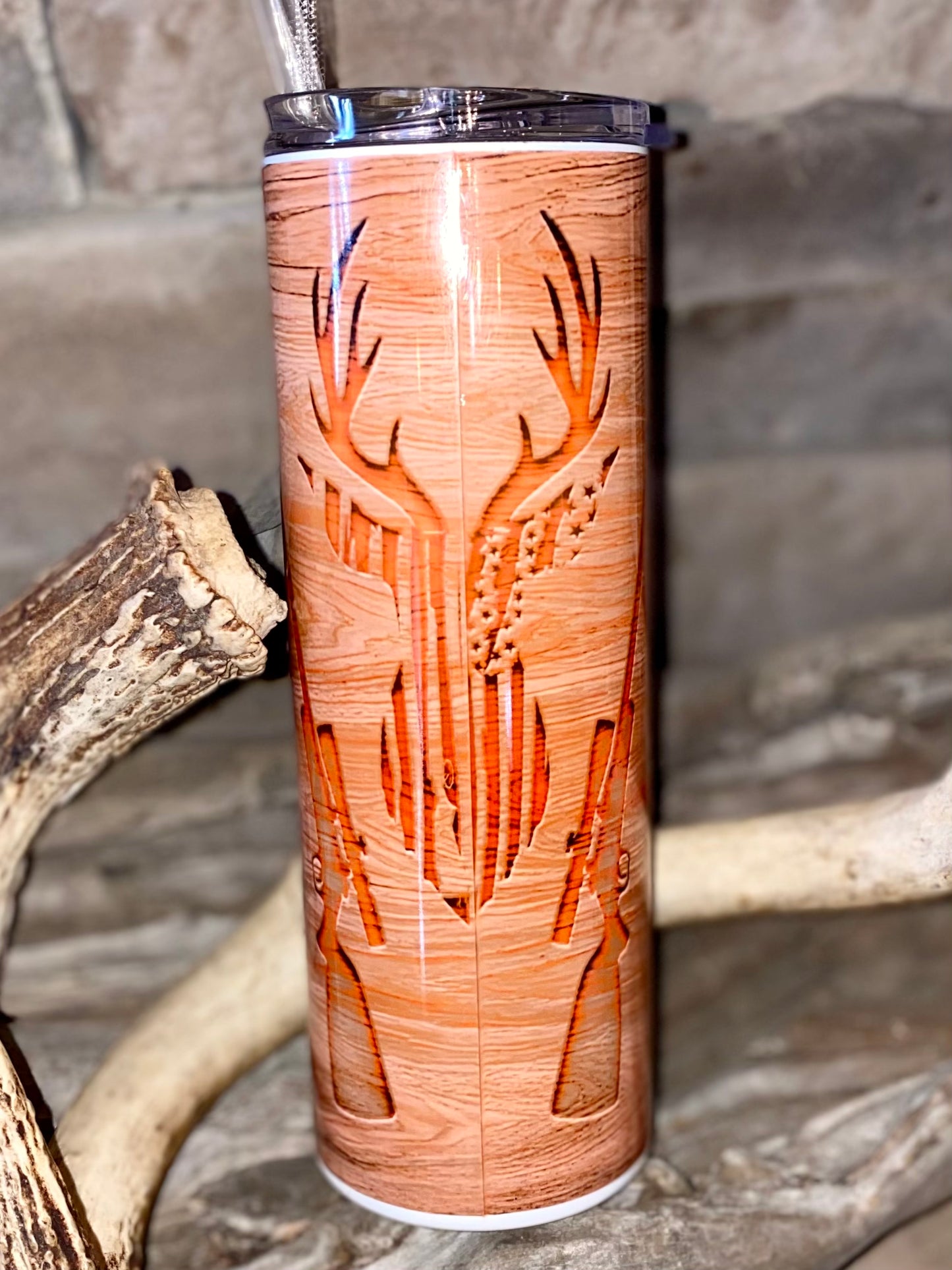 Wood Grain Deer Flag - CountryFide Custom Accessories and Outdoors