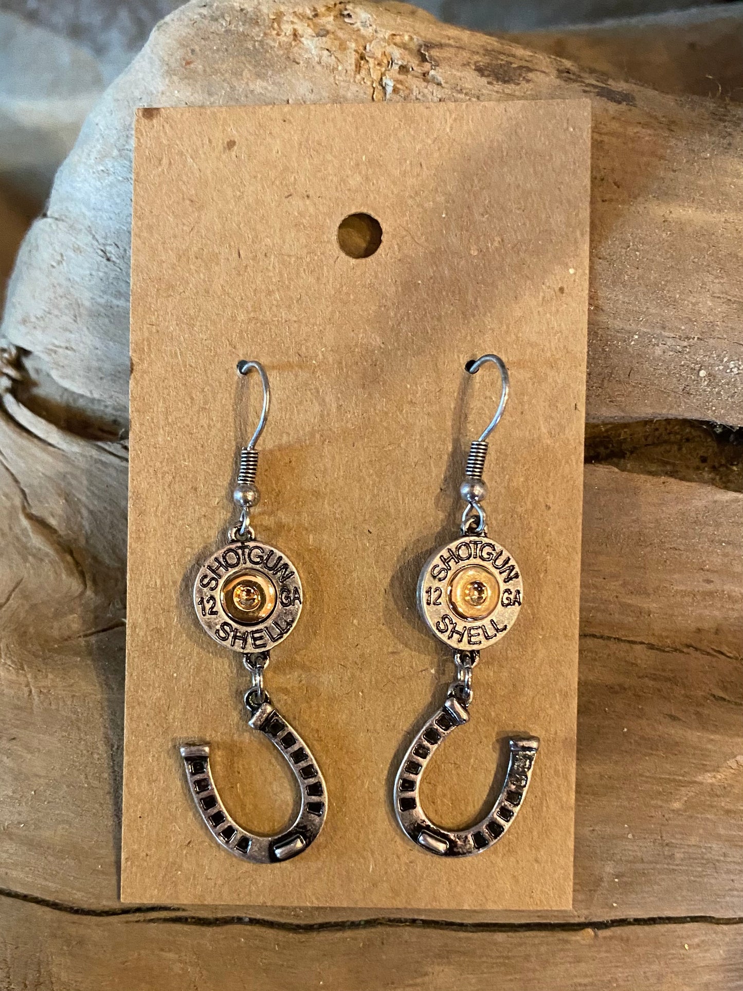 HORSESHOE SHELL EARRINGS - CountryFide Custom Accessories and Outdoors