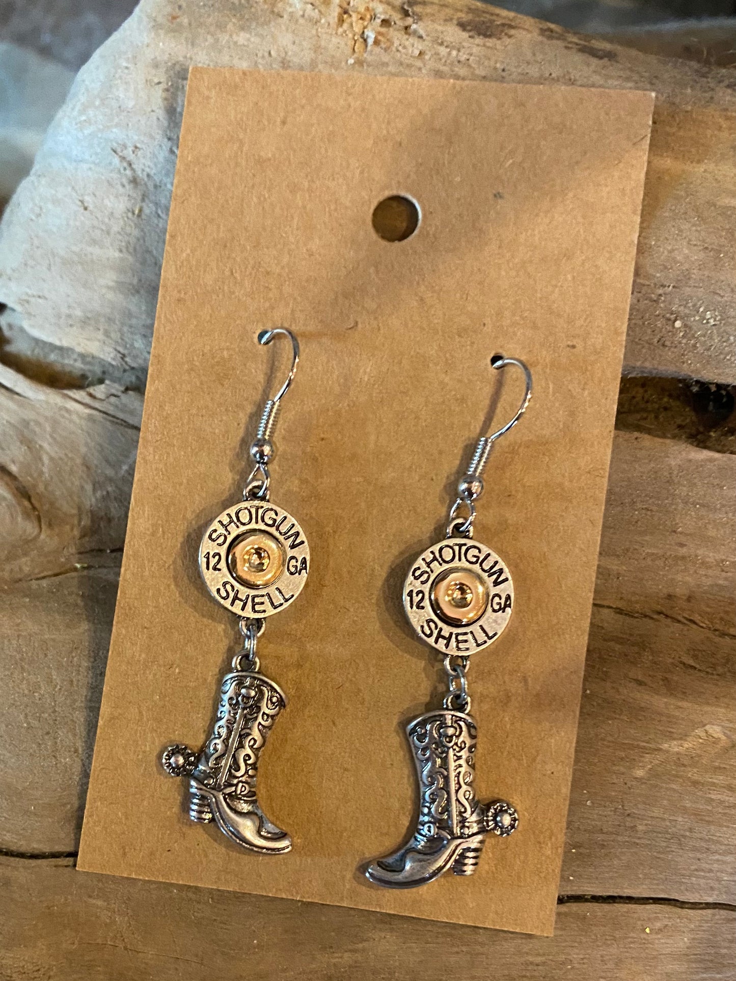 COWGIRL BOOTS SHELL EARRINGS - CountryFide Custom Accessories and Outdoors