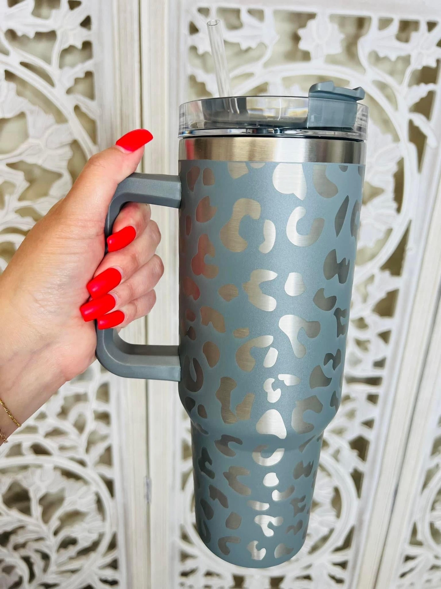 Leopard 40oz Tumbler - CountryFide Custom Accessories and Outdoors