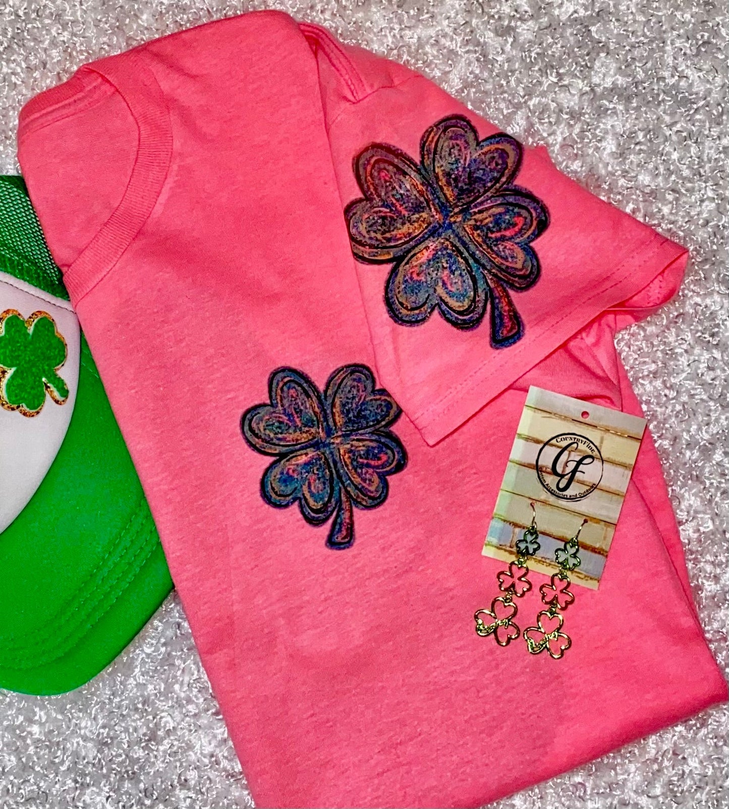 LUCKY CLOVER IN PINK - CountryFide Custom Accessories and Outdoors