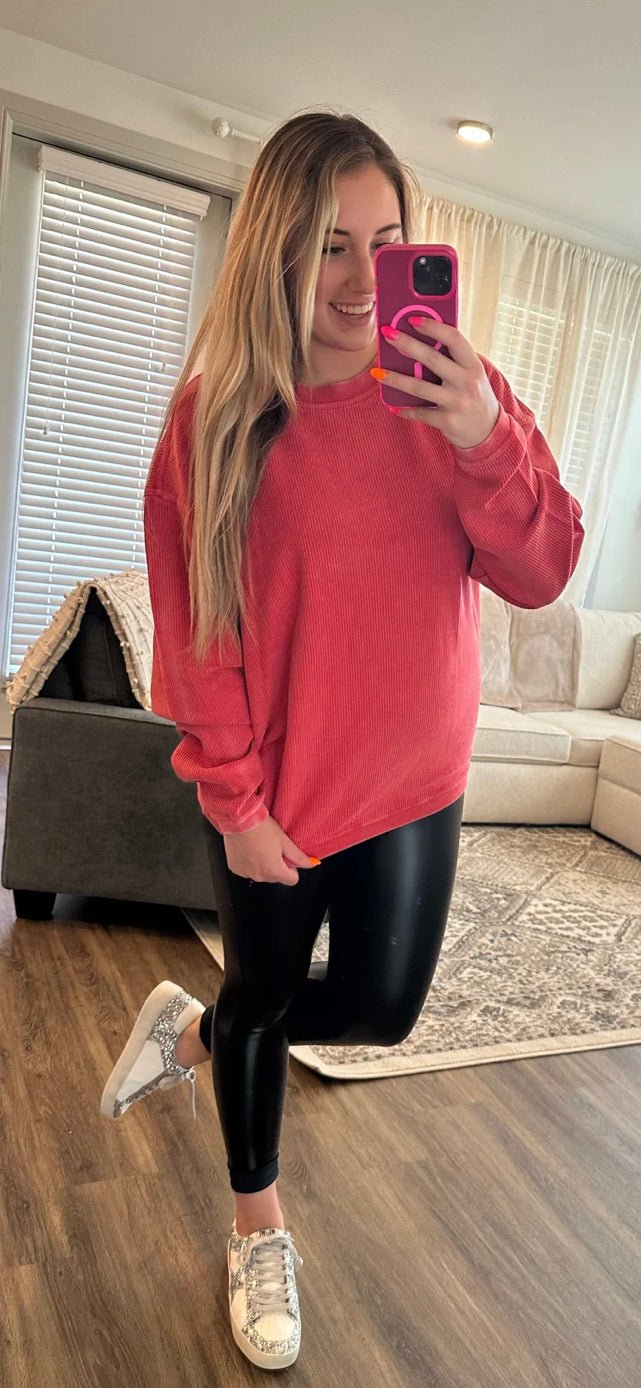 LUXE CORDED CREW SWEATSHIRT - CountryFide Custom Accessories and Outdoors