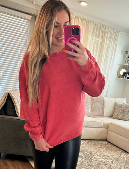 LUXE CORDED CREW SWEATSHIRT - CountryFide Custom Accessories and Outdoors