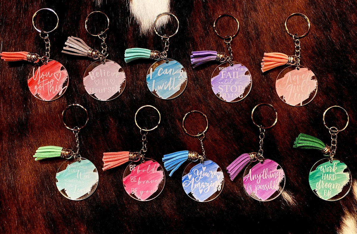 Keychains Inspiring MOTIVATIONAL KEYCHAINS – CountryFide Custom Accessories and Outdoors
