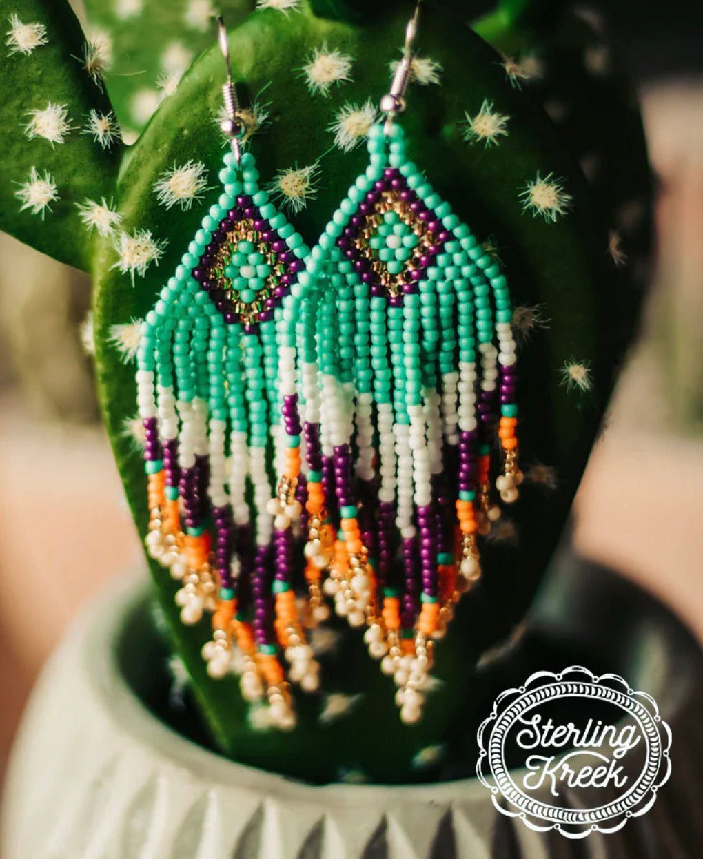 NATIVE NATION SEED BEAD EARRINGS - CountryFide Custom Accessories and Outdoors