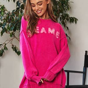 PINK DREAMER OVERSIZED SWEATER - CountryFide Custom Accessories and Outdoors