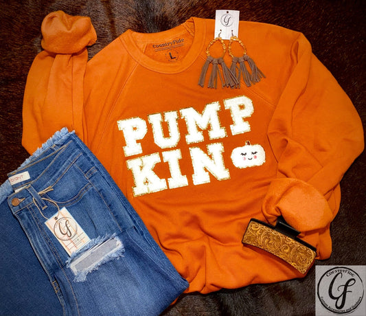 PUMPKIN CHENILLE PATCH SWEATSHIRT - CountryFide Custom Accessories and Outdoors