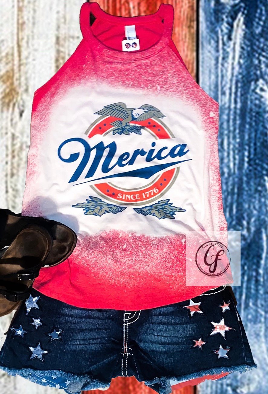 RED WHITE AND BLUE ROCKER TANK - CountryFide Custom Accessories and Outdoors