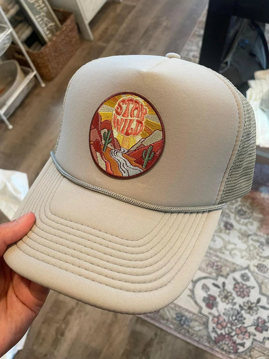 STAY WILD TRUCKER HAT - CountryFide Custom Accessories and Outdoors