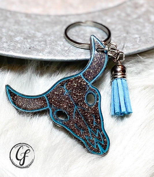 Steer Epoxy Keychain - CountryFide Custom Accessories and Outdoors