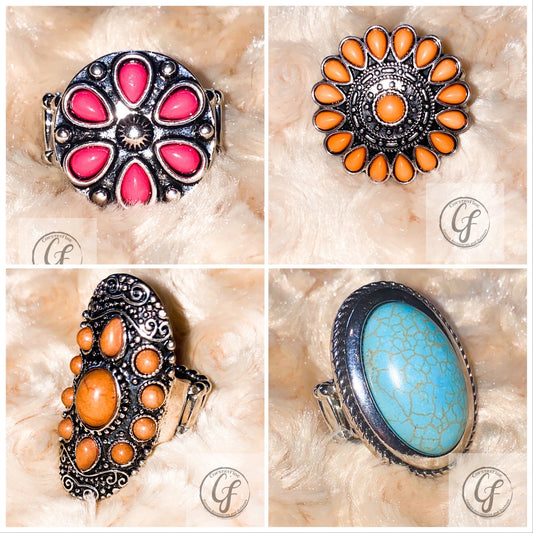 STONE ADJUSTABLE RINGS - CountryFide Custom Accessories and Outdoors