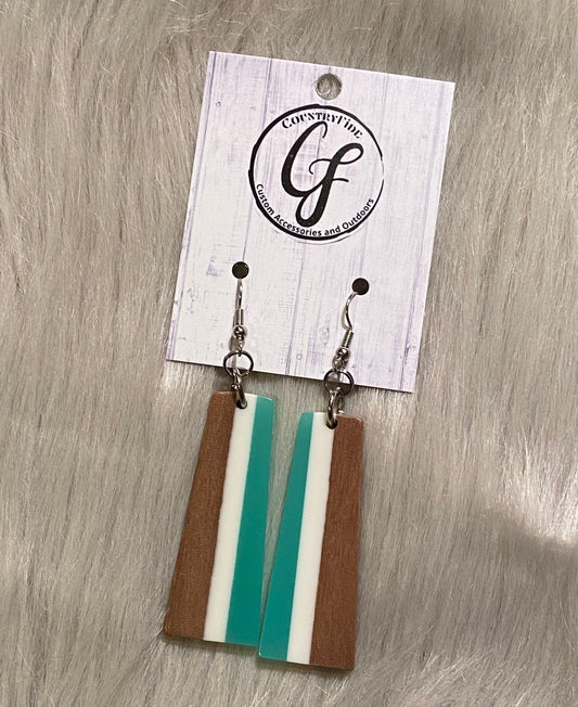 Summer Sea Rectangle Earrings - CountryFide Custom Accessories and Outdoors