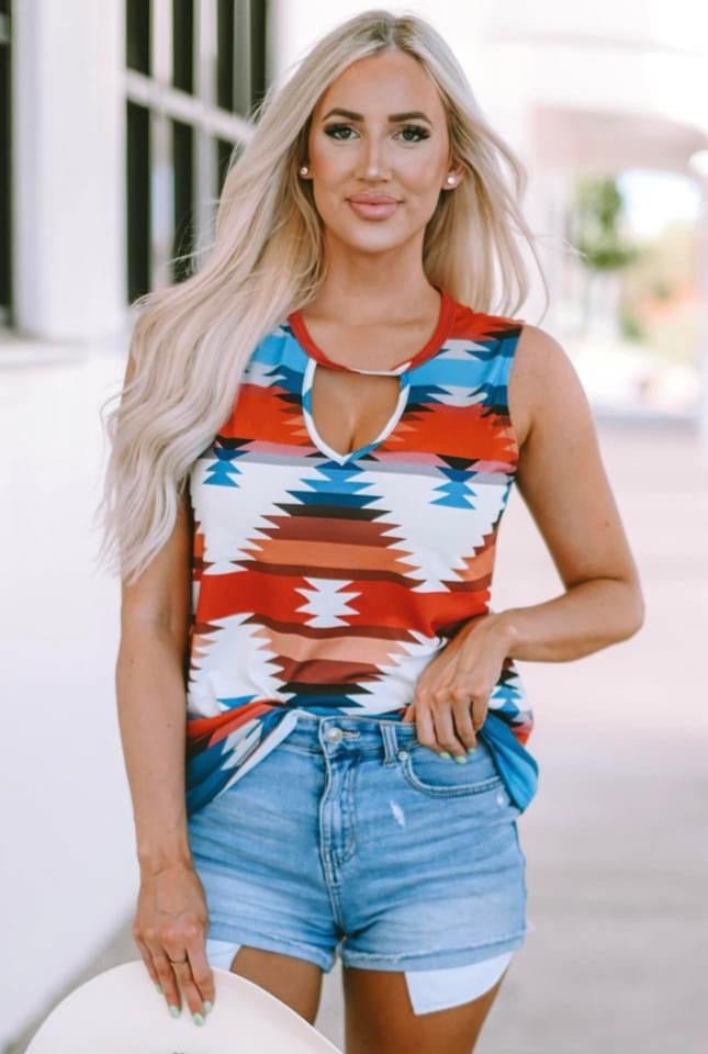 SUNSET AZTEC TANK - CountryFide Custom Accessories and Outdoors