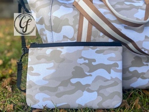 Tan Camo Neoprene Weekender Bag - CountryFide Custom Accessories and Outdoors