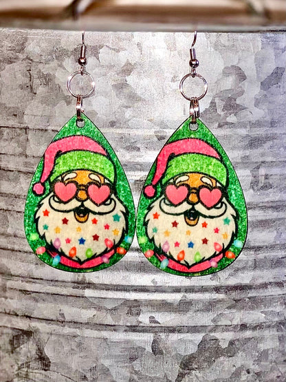 TEARDOP WOOD CHRISTMAS EARRINGS - CountryFide Custom Accessories and Outdoors