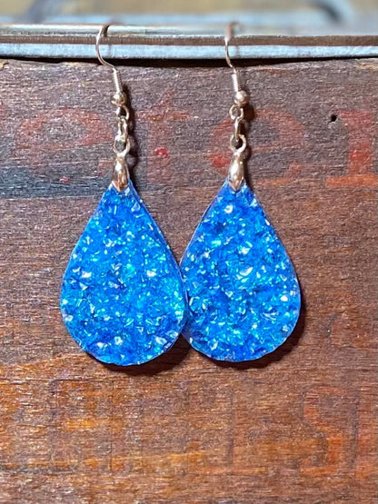 Teardrop Epoxy Resin Earrings - CountryFide Custom Accessories and Outdoors