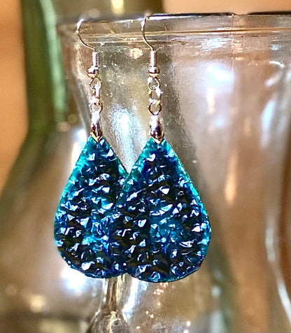 Teardrop Epoxy Resin Earrings - CountryFide Custom Accessories and Outdoors