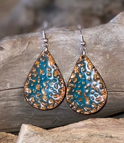 Teardrop Epoxy Resin Earrings - CountryFide Custom Accessories and Outdoors