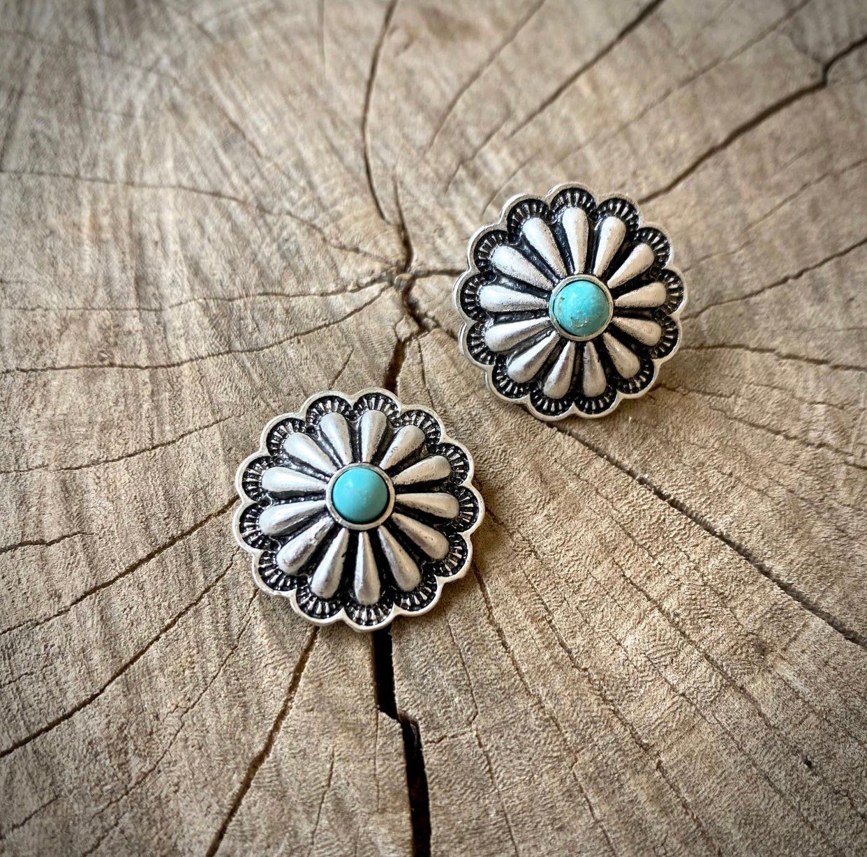 Turquoise Concho Studs - CountryFide Custom Accessories and Outdoors