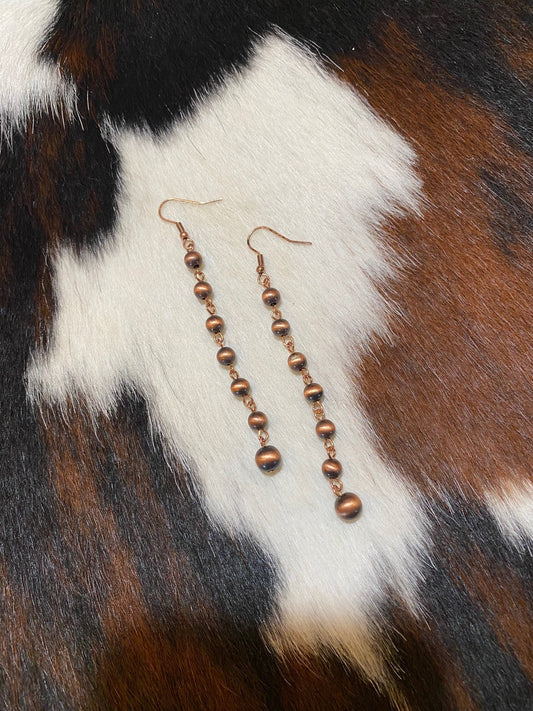 VICTORIA COPPER DANGLE EARRINGS - CountryFide Custom Accessories and Outdoors