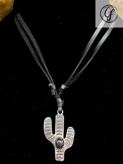 Western Cactus Necklace - CountryFide Custom Accessories and Outdoors