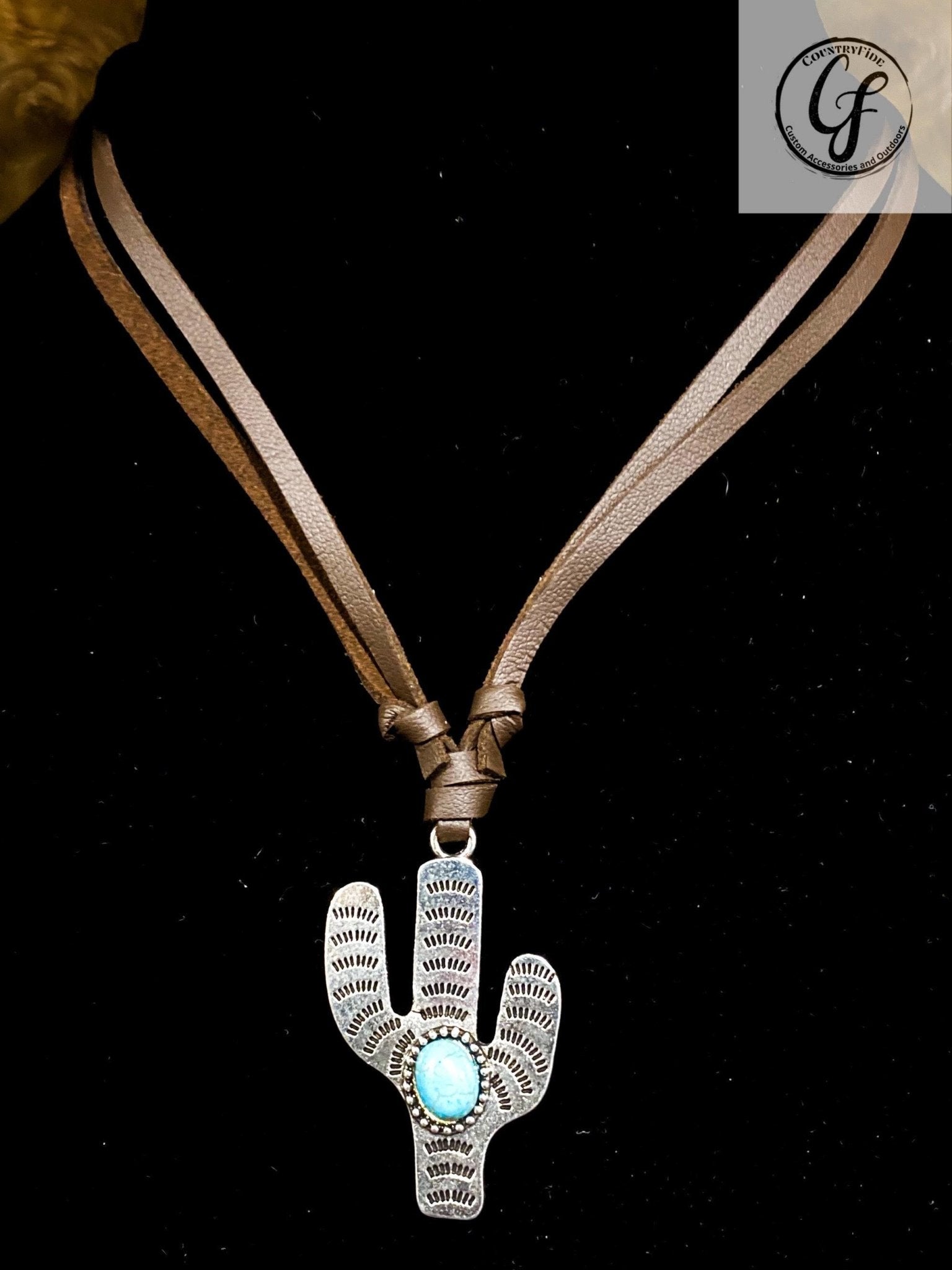 Western Cactus Necklace - CountryFide Custom Accessories and Outdoors