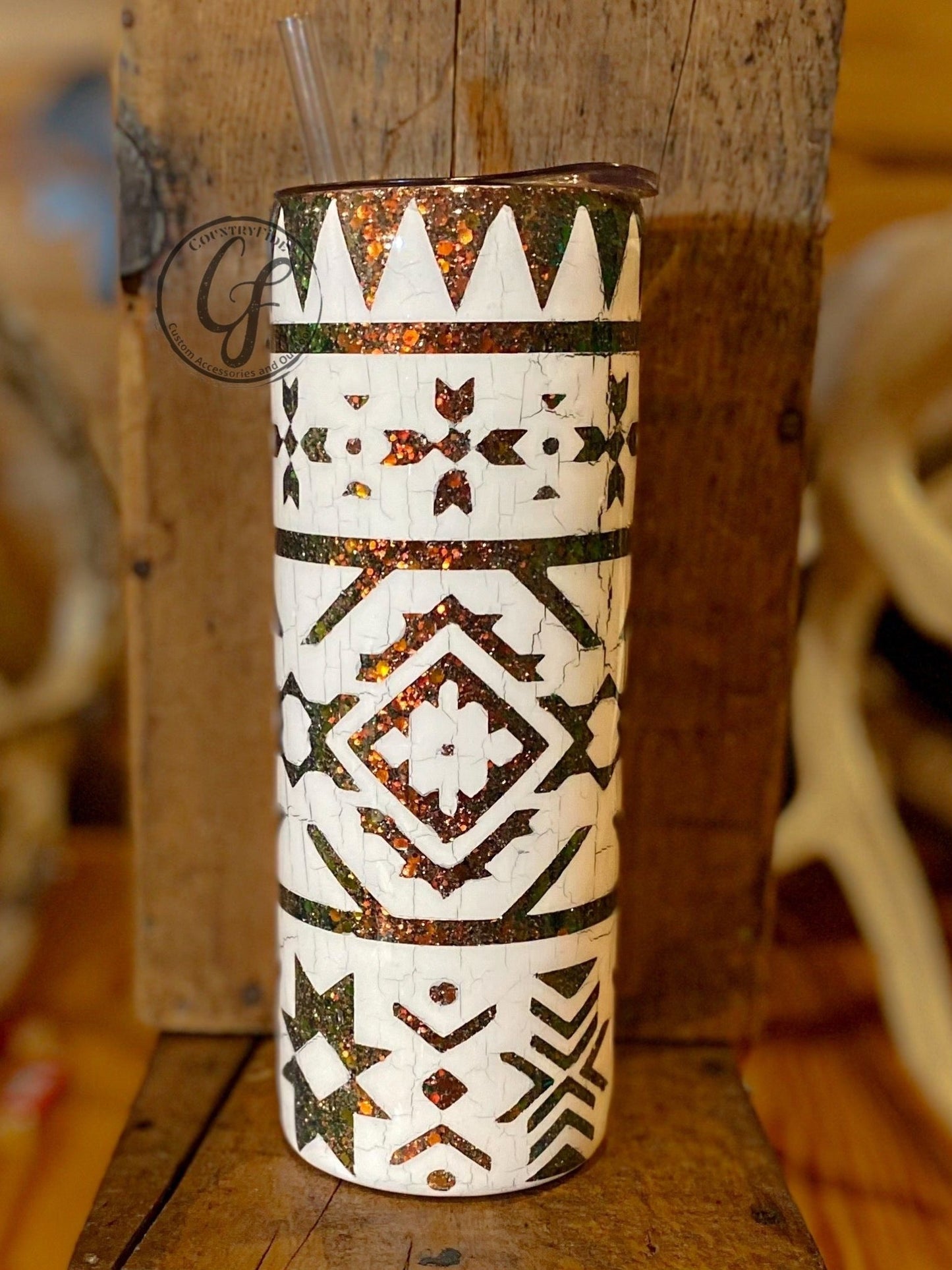 White Crackle Aztec - CountryFide Custom Accessories and Outdoors