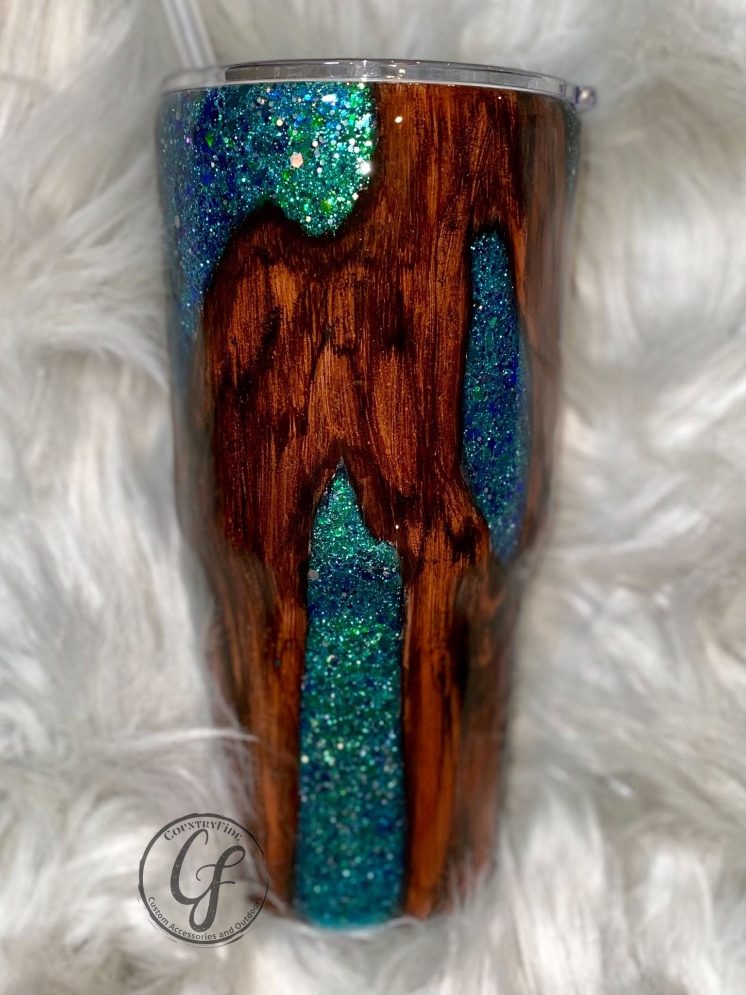 Wood Grain Geode Tumbler - CountryFide Custom Accessories and Outdoors